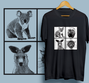 Little Aussie Love - Classy/classic/modern baby range showing off Australia's stunning unique animal | T-Shirt-Design von 99.degree