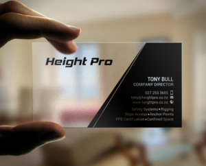 Height Pro Business Cards | Business Card Design by chandrayaan.creative