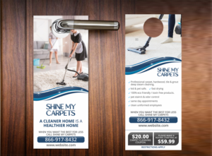 Carpet Cleaning Door Hanger Design Project | Postcard Design by ecorokerz