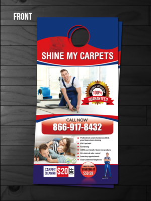 Carpet Cleaning Door Hanger Design Project | Postcard Design by innovative earth