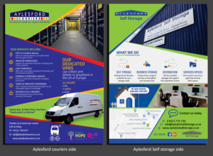 Aylesford Couriers/Aylesford Self-storage Awareness A5 leaflet | Flyer Design by ecorokerz