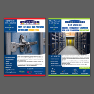 Aylesford Couriers/Aylesford Self-storage Awareness A5 leaflet | Flyer Design by Schöpfer