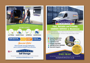 Aylesford Couriers/Aylesford Self-storage Awareness A5 leaflet | Flyer Design by meet007