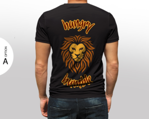 Custom Lion Head design, entitled Hungry and Humble | T-Shirt-Design von typeo1978