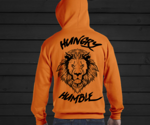 Custom Lion Head design, entitled Hungry and Humble | T-Shirt-Design von FigliaPerduta