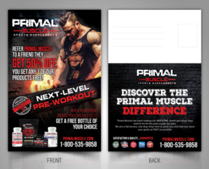 Postcard Design by SD WEBCREATION for Ultimate Fitness Nutrition, Inc. | Design #18399443