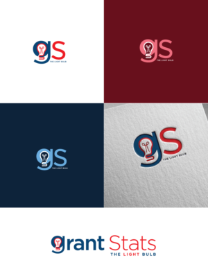 One with just the light bulb with the g and s; one with Grant Stats underneath the light bulb, one with Grant Stats in a arch type style over the top of the light bulb | Logo-Design von ecorokerz