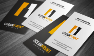 Ocean Front Exports, LLC-  Global Beverage Company with 100% Cold Chain Logistics | Business Card Design by logodentity