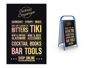 Sidewalk Sign of store contents | Grafik-Design von Atvento Graphics