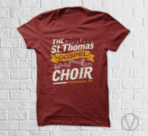 The St.Thomas Gospel Choir Philadelphia, PA  | T-shirt Design by vjosh