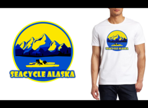 t-shirt design for a seacycle (water bike) tour in Alaska | T-shirt Design by edge design