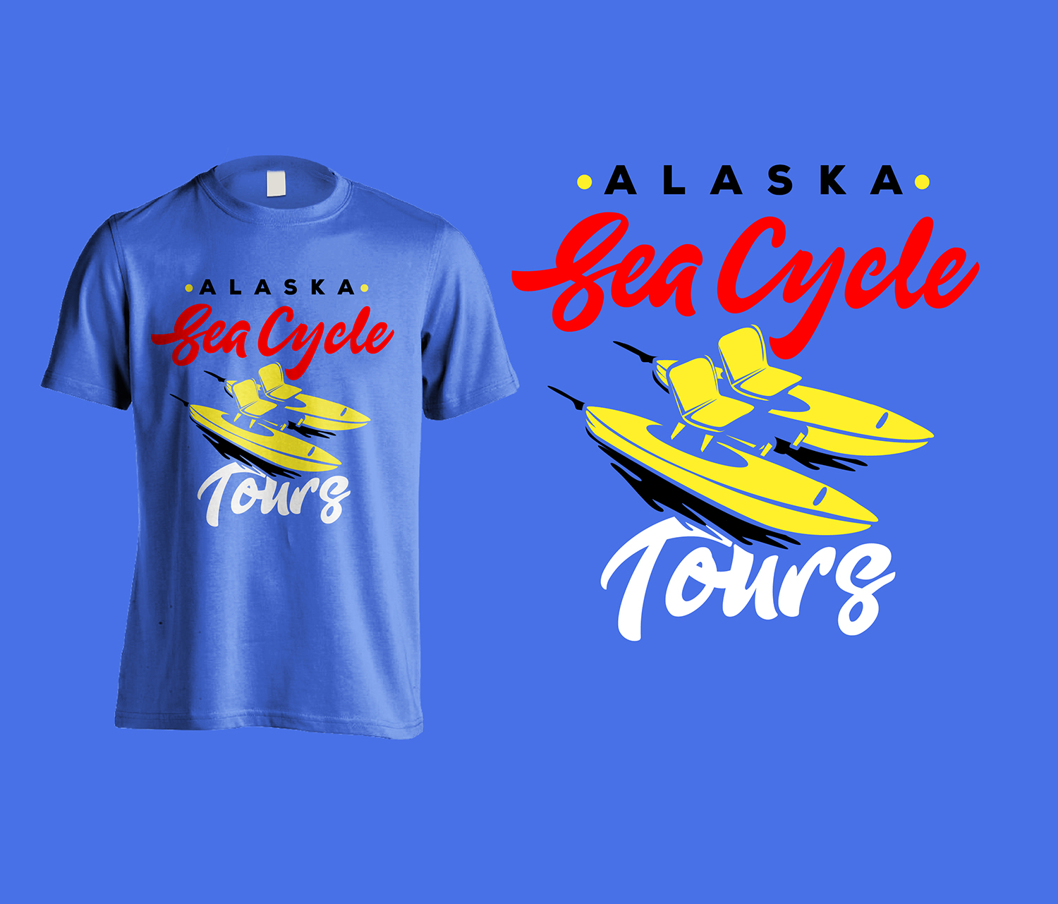 T-shirt Design by pecgi for Alaska Sea Cycle Tours | Design #18432432