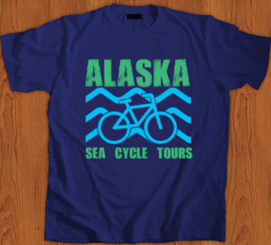 t-shirt design for a seacycle (water bike) tour in Alaska | T-shirt Design by creative gravity