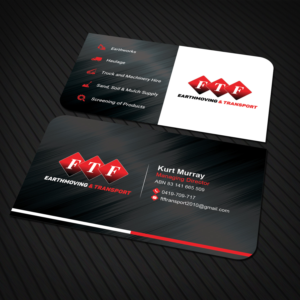 FTF Earthmoving & Transport Business Card | Visitenkarten-Design von Sandaruwan