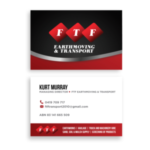 FTF Earthmoving & Transport Business Card | Visitenkarten-Design von Alexandra S.