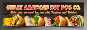 Great American Hot Dog Co. (This is a gourmet hot dog restaurant concept) | Signage Design by ecorokerz