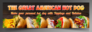 Great American Hot Dog Co. (This is a gourmet hot dog restaurant concept) | Signage Design by ecorokerz