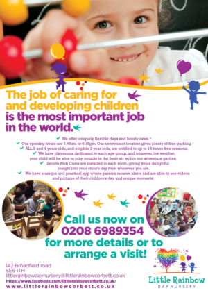 Little Rainbow day Nursery flyer | Flyer Design by katrina