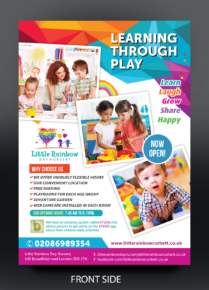 Little Rainbow day Nursery flyer | Flyer Design by rkailas