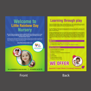 Little Rainbow day Nursery flyer | Flyer Design by Schöpfer