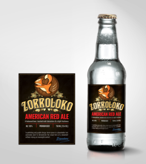 Beer label ZorroLoKo | Label Design by SAI DESIGNS