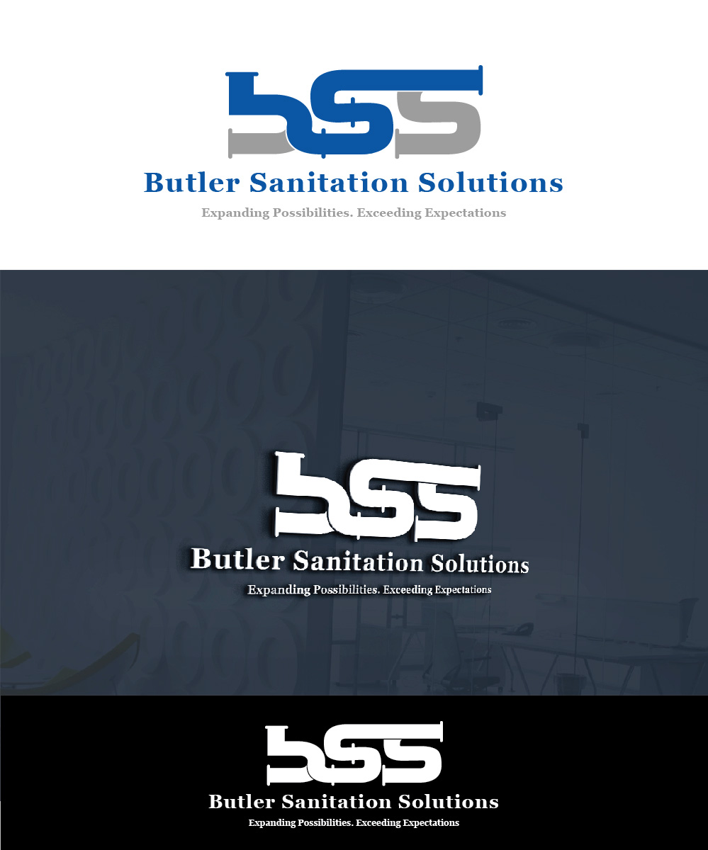 Logo Design by Isnah Logo for Butler Sanitation Solutions | Design #18482367