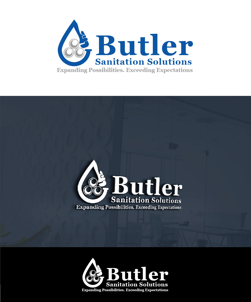 Logo Design by Isnah Logo for Butler Sanitation Solutions | Design #18482370