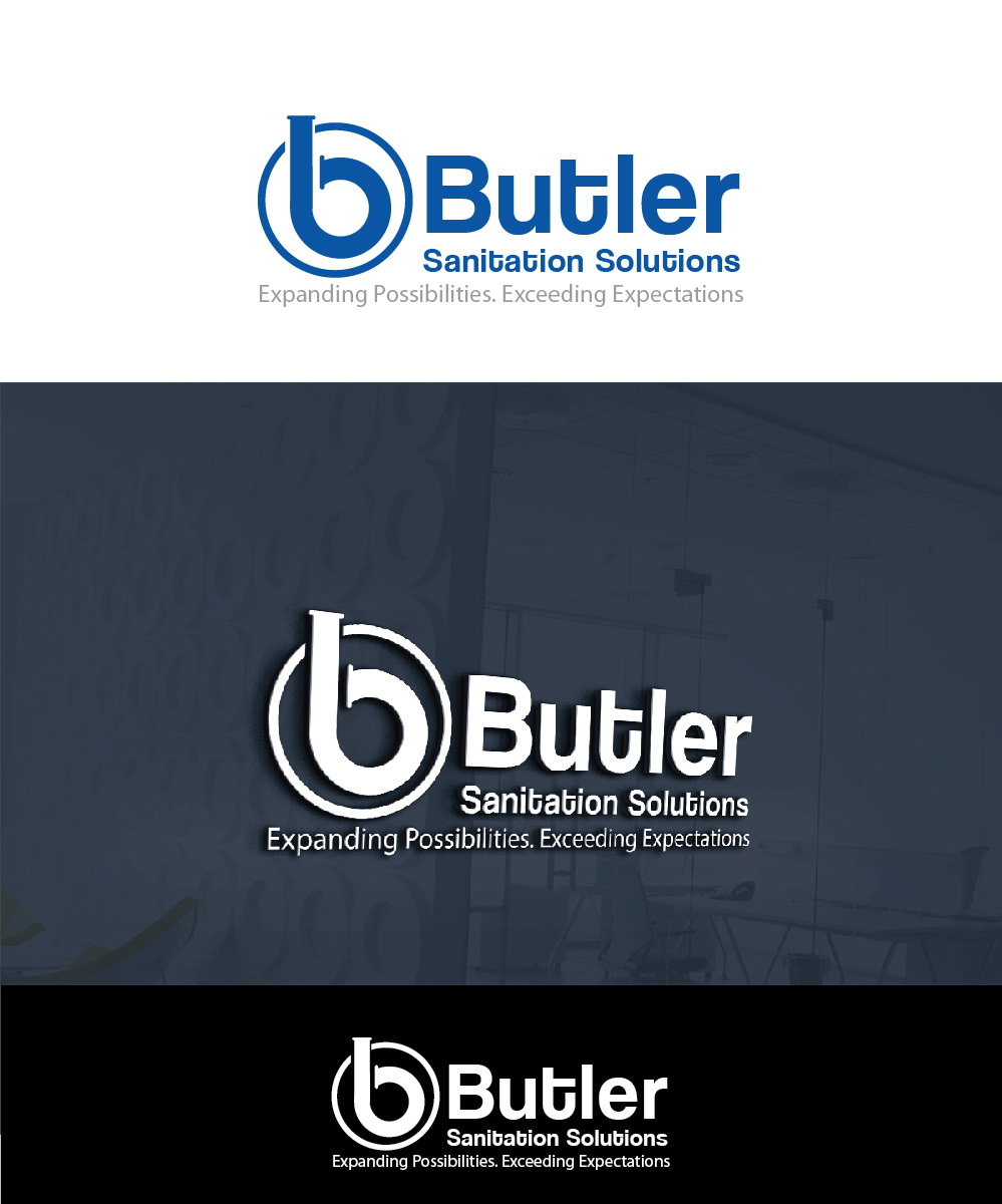 Logo Design by Isnah Logo for Butler Sanitation Solutions | Design #18482371