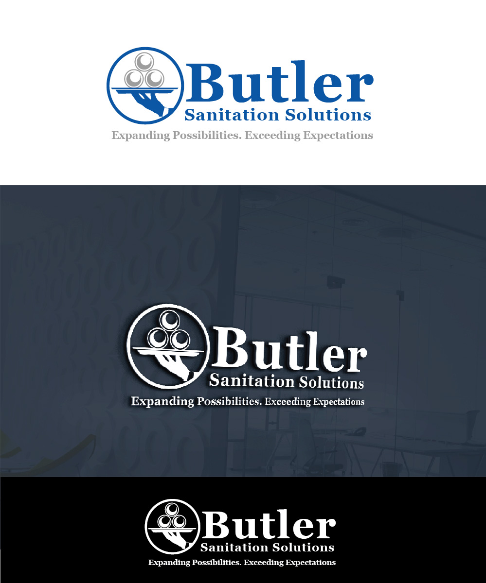 Logo Design by Isnah Logo for Butler Sanitation Solutions | Design #18502877