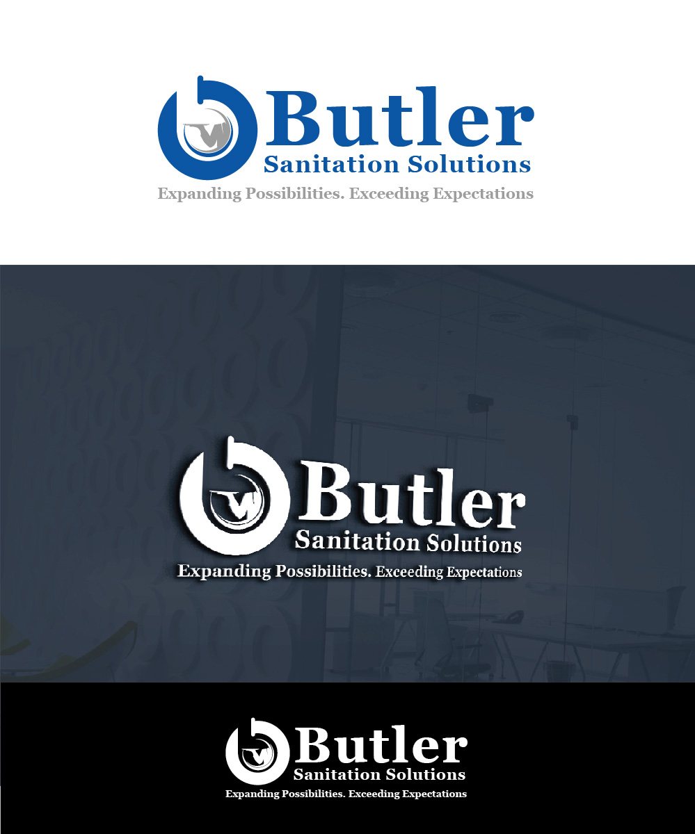 Logo Design by Isnah Logo for Butler Sanitation Solutions | Design #18502878