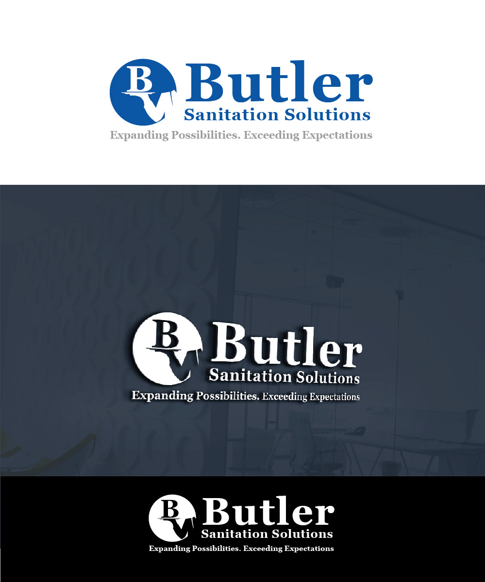 Logo Design by Isnah Logo for Butler Sanitation Solutions | Design #18502879