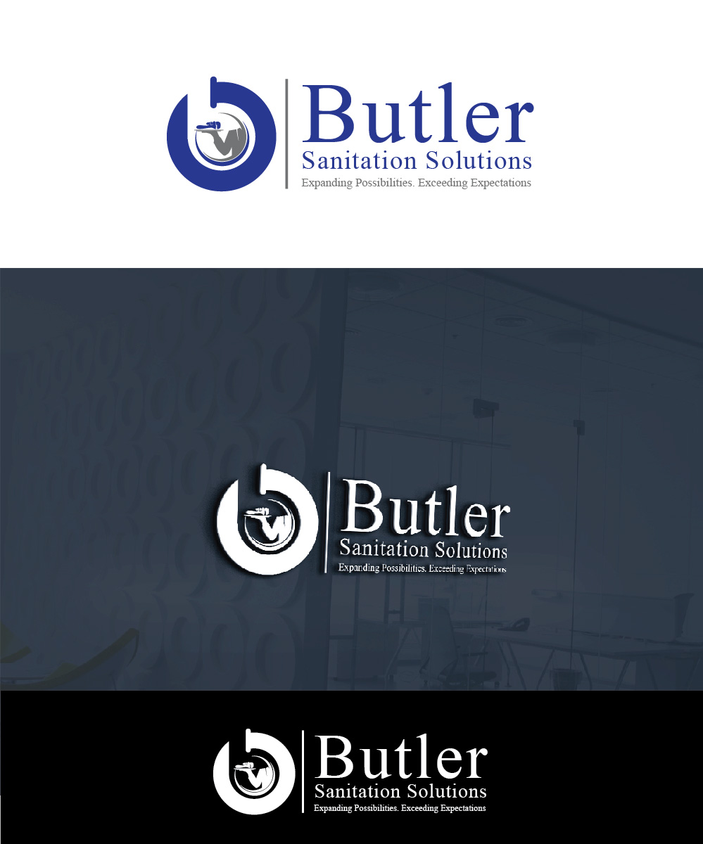 Logo Design by Isnah Logo for Butler Sanitation Solutions | Design #18529739