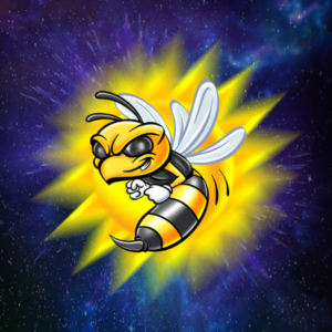 BeeComing Universe, Out of the darkness of the universe the bee emerges with the sun *. | Illustration-Design von David Harston