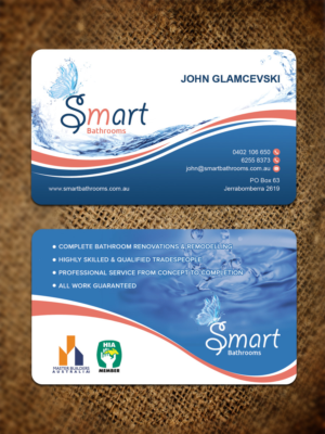 Business card for Smart Bathrooms | Business Card Design by Sandaruwan