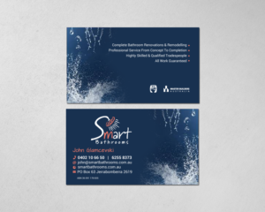 Business card for Smart Bathrooms | Business Card Design by chandrayaan.creative