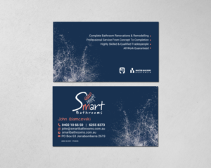 Business card for Smart Bathrooms | Business Card Design by chandrayaan.creative