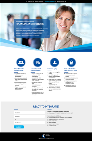 Template design for micro site for a corporate-branded mobile software product | Web-Design von MIND