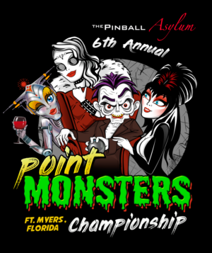 The Pinball Asylum 6th Annual Point Monsters T-Shirt Design | T-Shirt-Design von MissJo Designs