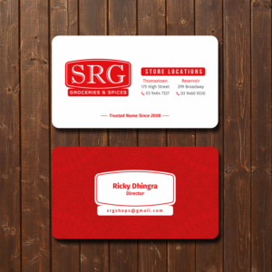 Need Business Card for our Indian Grocery Store | Business Card Design by Tilt