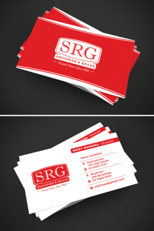 Need Business Card for our Indian Grocery Store | Business Card Design by Ethien