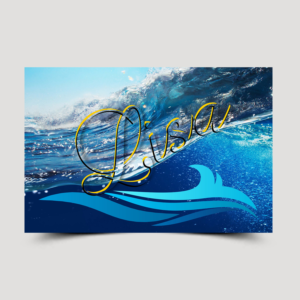 Waves with the name Lisa embedded | Grafik-Design von Aurora:)