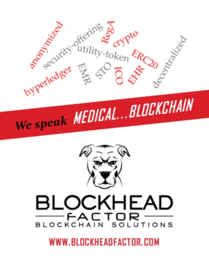 Promotional postcard about the blockchain in healthcare | Postcard Design by citygirl17