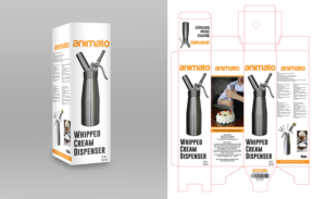 Kitchen product - whipped cream dispenser package redesign  | Packaging Design by maricreatives