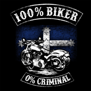 BIKER T-SHIRT #1 - 100% BIKER 0% CRIMINAL | T-Shirt-Design von O_O NIZAL O_O