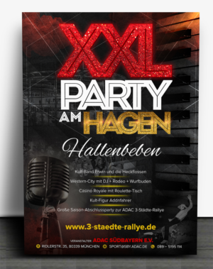 XXL Party am Hagen - große Partynacht in Straubing | Poster-Design von SAI DESIGNS