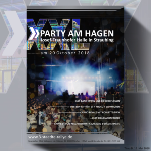 XXL Party am Hagen - große Partynacht in Straubing | Poster-Design von T.mode