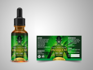 Canvim CBD oil tincture bottle product label design | Label Design by Priyo Subarkah