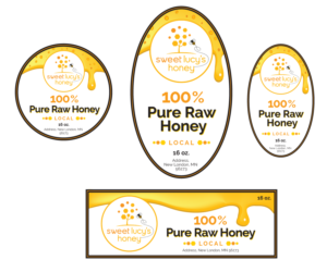 Honey Bottle Labels for Honey Business | Label Design by Buck Tornado