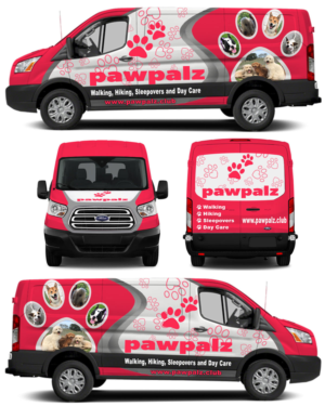 Modern  Dog Walking Car Wrap in Silicon Valley  | Car Wrap-Design von The Faisal