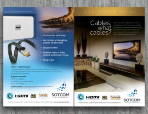  Hdmi 4K  solution Hidden cable solution for wall hung TV, Flyer | Flyer-Design von see why